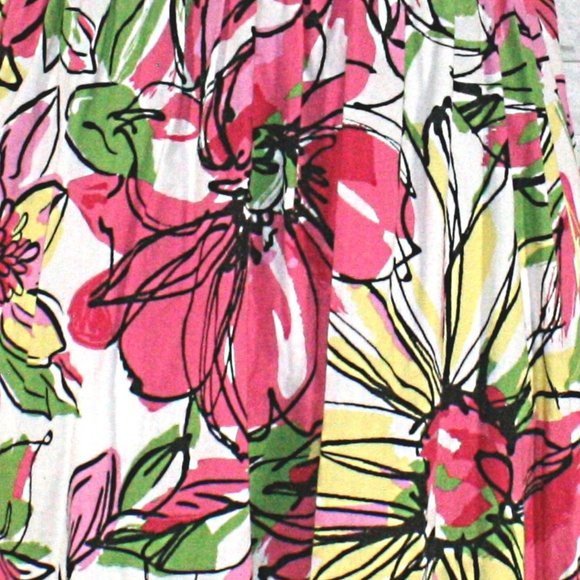 MY MICHELLE Dress Floral Pleated Casual Sundress Pink Green Juniors 11 - Picture 6 of 12